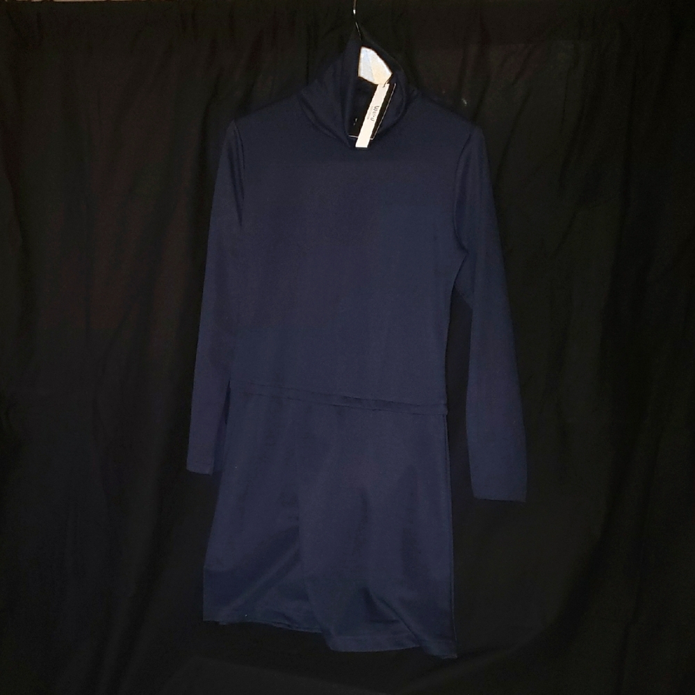 Navy Blue Long Sleeve Dress